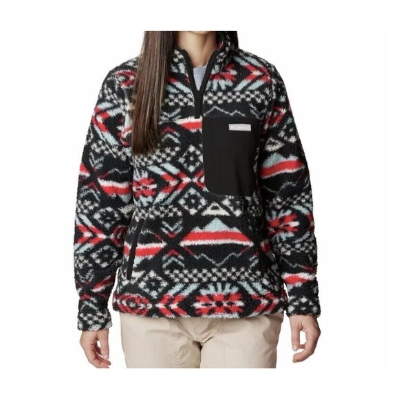 new Columbia Western sherpa aztec teddy XL West Bend 1/4 Zip Fleece Sweater - Picture 2 of 11